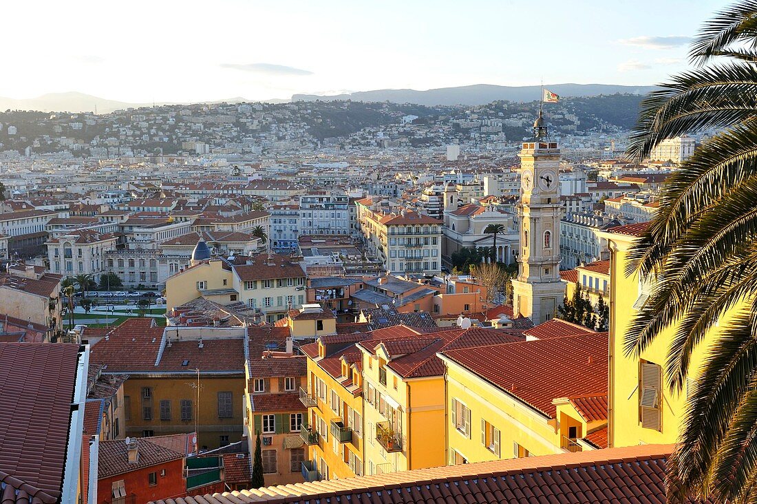 France, Alpes-Maritimes, Nice, the old town, the St Francois tower from the castle hill