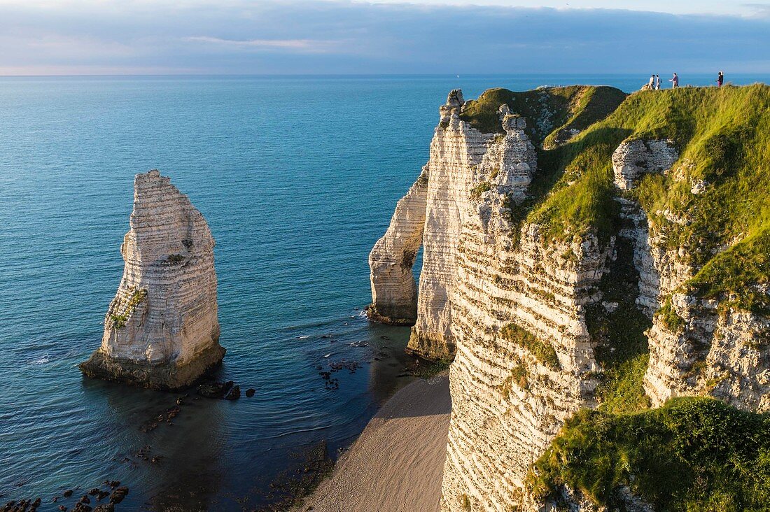 Felsen von Aval, Etretat, Alabasterküste, Pays de Caux, Seine-Maritime, Frankreich