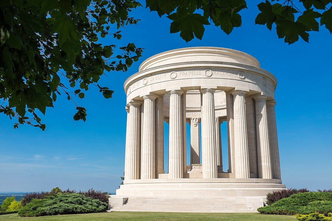 Frankreich, Maas, Montsec, amerikanisches Denkmal, 1930 auf dem Montsec-Hügel errichtet, zum Gedenken an die Offensiven der amerikanischen Armee auf St. Mihiel (ca. 16 km westlich von Montsec) während des Ersten Weltkriegs