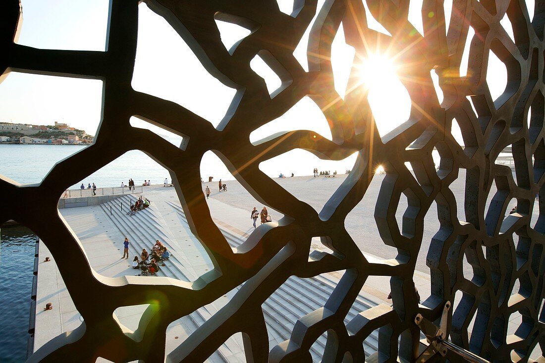 France, Bouches du Rhone, Marseille, Euromediterranean area, MuCEM Museum of Civilization in Europe and the Mediterranean R. Ricciotti and R. Carta architects