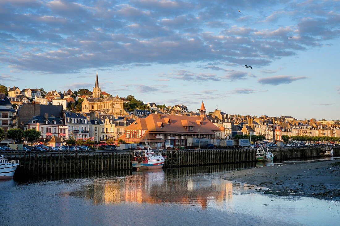 France, Calvados, Pays d'Auge, Trouville sur Mer, the harbour