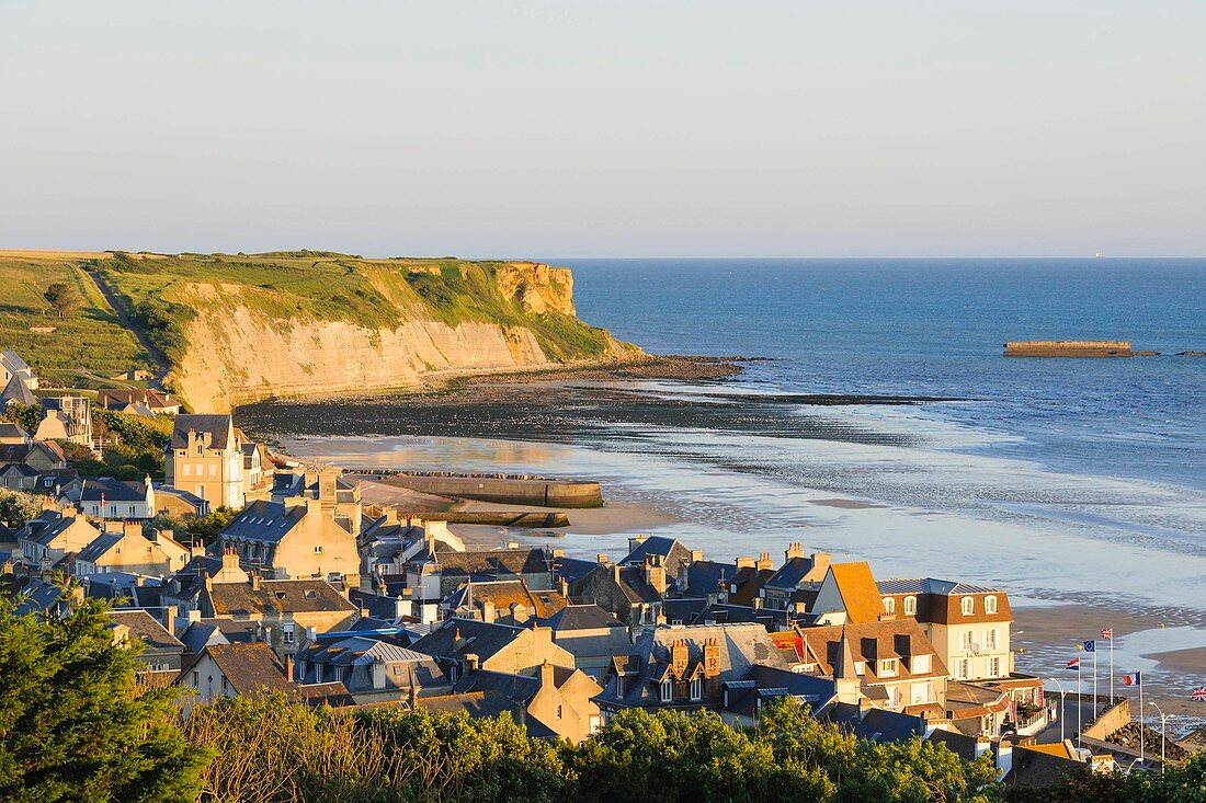 Frankreich, Calvados, Arromanches les Bains, historischer Ort der Normandie-Landungen