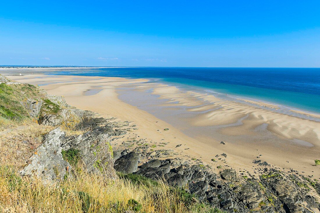 France, Manche, Barneville Carteret, the beach