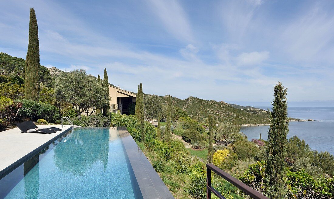 France haute corse near saint florent feature home view architect jean michel wilmotte