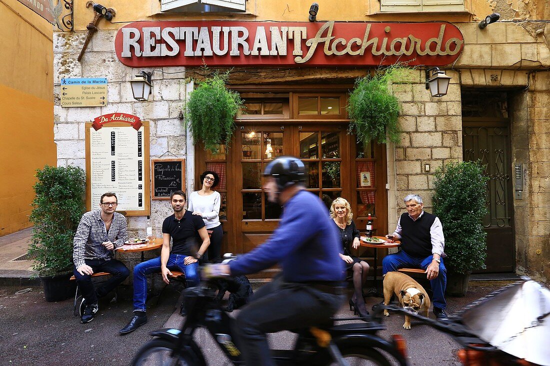 France, Alpes Maritimes, Nice, the old town district, Acchiardo restaurant, Kitchen Labeled Nissarde