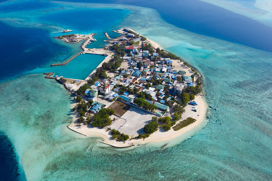 Einheimischeninsel Gulhi, Sued Male Atoll, Indischer Ozean, Malediven