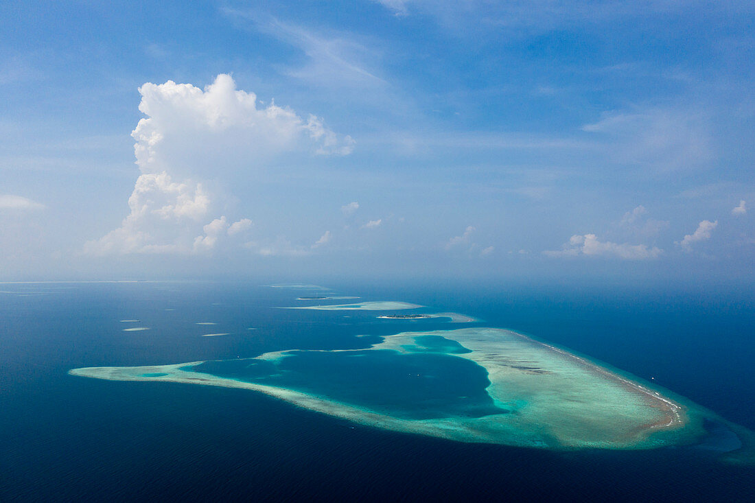 Luftaufnahme Süd Male Atoll, Sued Male Atoll, Indischer Ozean, Malediven