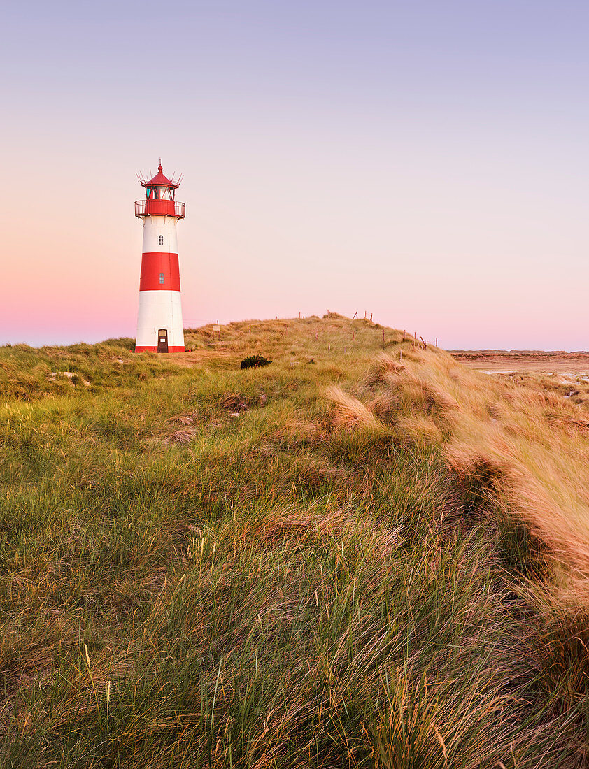 List-Ost lighthouse, Ellenbogen, Sylt, Schleswig-Holstein, Germany