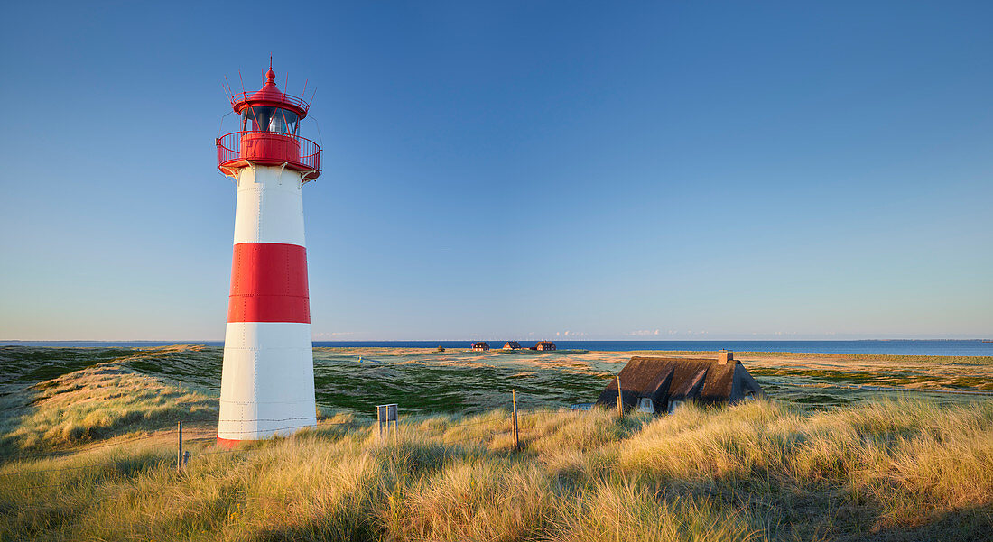 List-Ost lighthouse, Ellenbogen, Sylt, Schleswig-Holstein, Germany