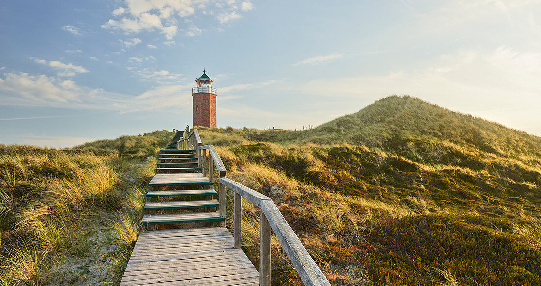 Leuchtturm Quermarkenfeuer Rotes Kliff, Sylt, Schleswig-Holstein, Deutschland