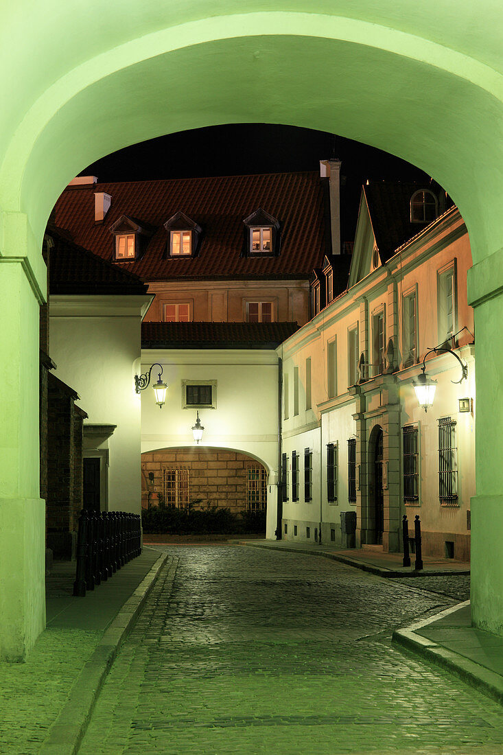 Dziekania Straße an der Rückseite der Warschauer Kathedrale, Altstadt, Warschau, Polen