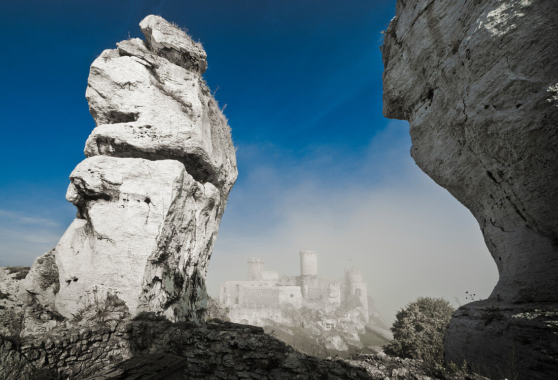 Mittelalterliche Burg Ogrodzieniec, Woiwodschaft Schlesien in Polen, Europa