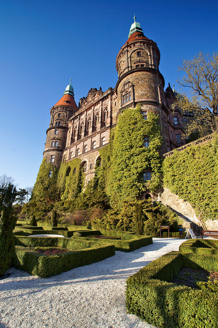 Ksiaz castle - largest castle in the Silesia region, located in northern Walbrzych in Lower Silesian Voivodeship, Poland.