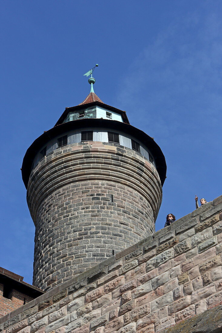 Sinwell tower in the Kaiserburg, Nuremberg, Middle Franconia, Bavaria, Germany