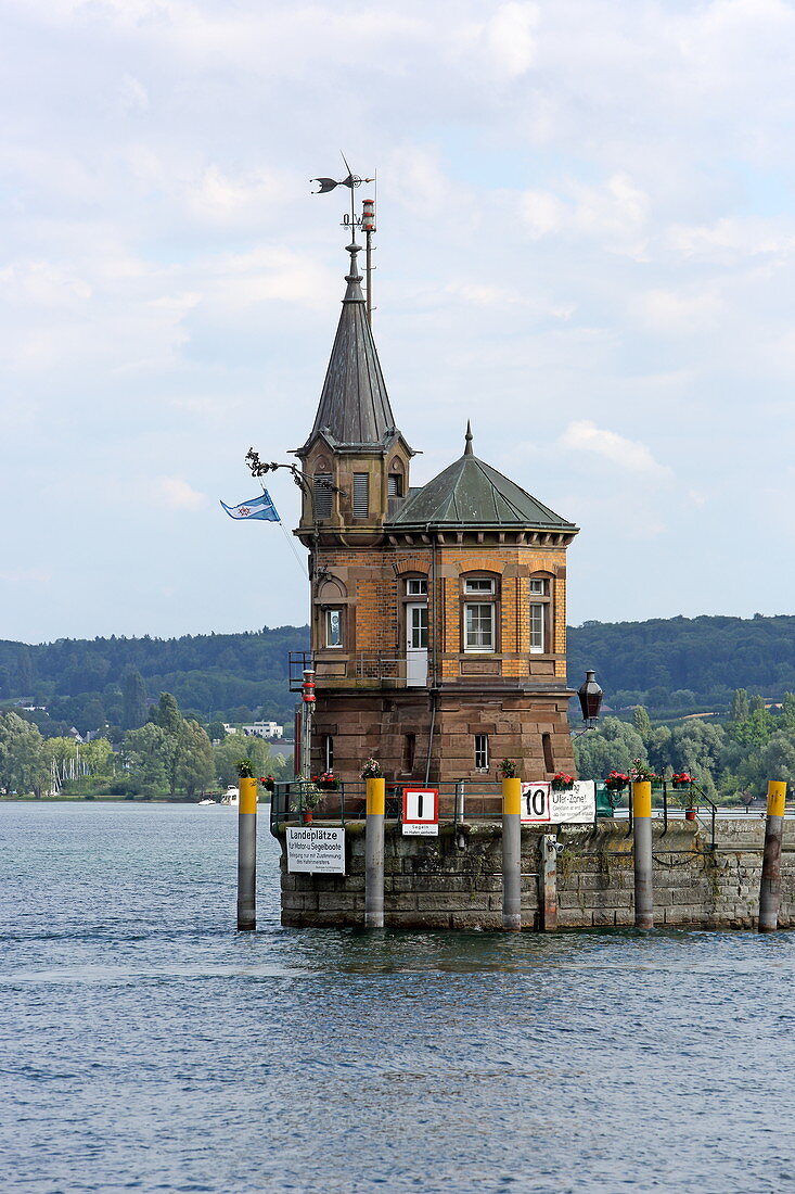 Leuchtturm, Hafen, Konstanz, Bodensee, Baden-Württemberg, Deutschland