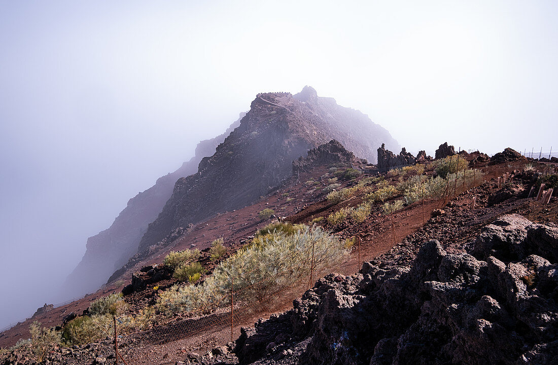 Aussichtsplattform des Roque de los Muchachos, Caldera de Taburiente, La Palma, Kanarische Inseln, Spanien, Europa