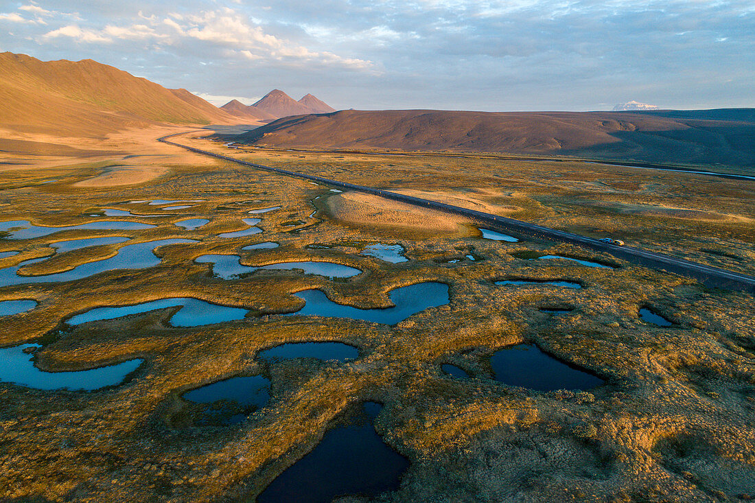 Once with Volvo and Minkcamper on the ring road around Iceland