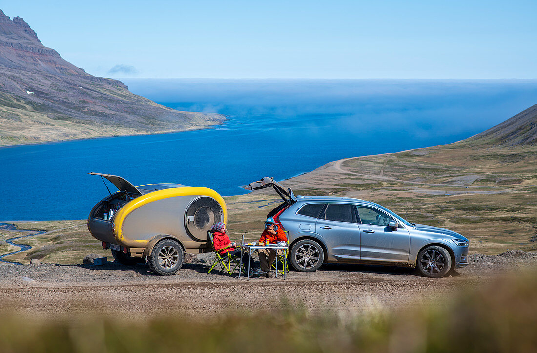 Once with Volvo and Minkcamper on the ring road around Iceland