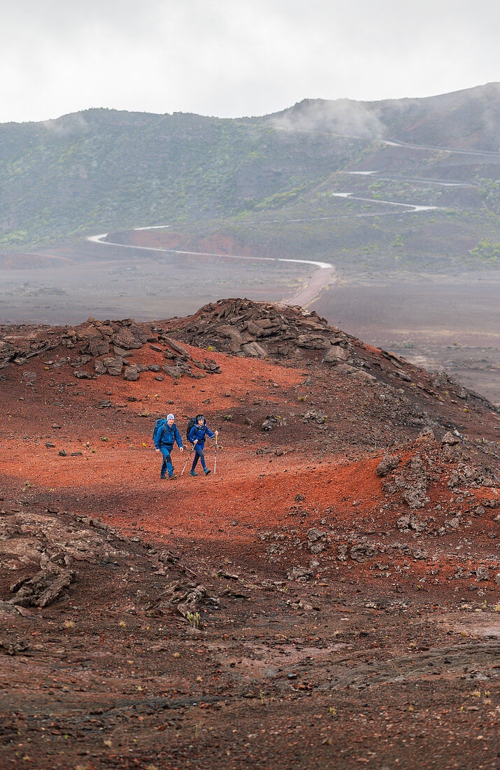 Trekking auf der zu Frankreich gehörenden Tropeninsel La Réunion im Indischen Ozean