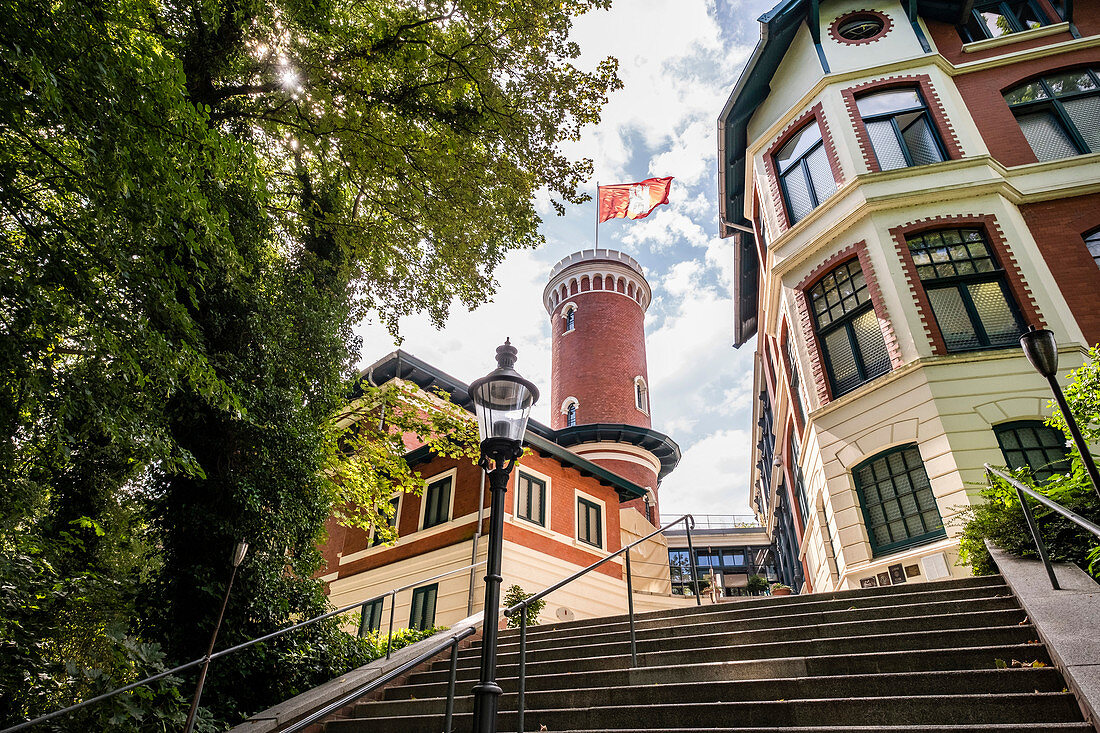 Süllberg in the stair district of Blankenese, Hamburg, northern Germany, Germany