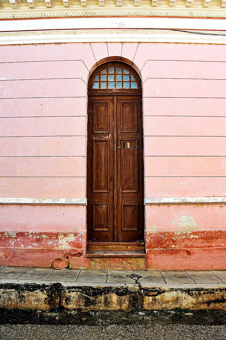 A wood front door. Trinidad. Cuba