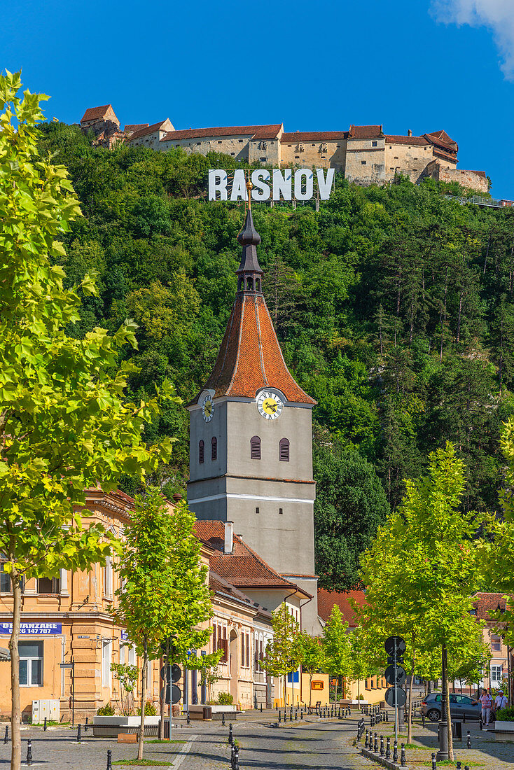 Rasnov with farm castle, Brasov County, Transylvania, Romania