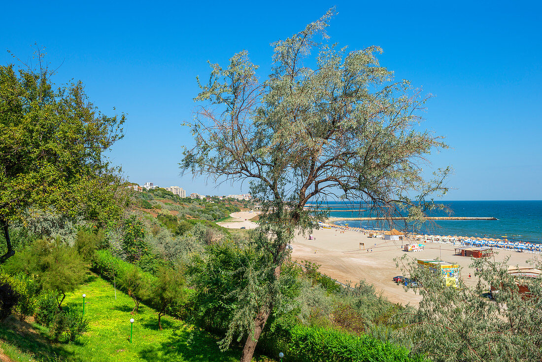 Strand von Constanta, Dobrudscha, Schwarzmeerküste, Rumänien