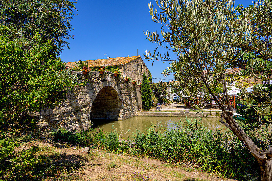 Le Somail am Canal du Midi, Okzitanien, Frankreich