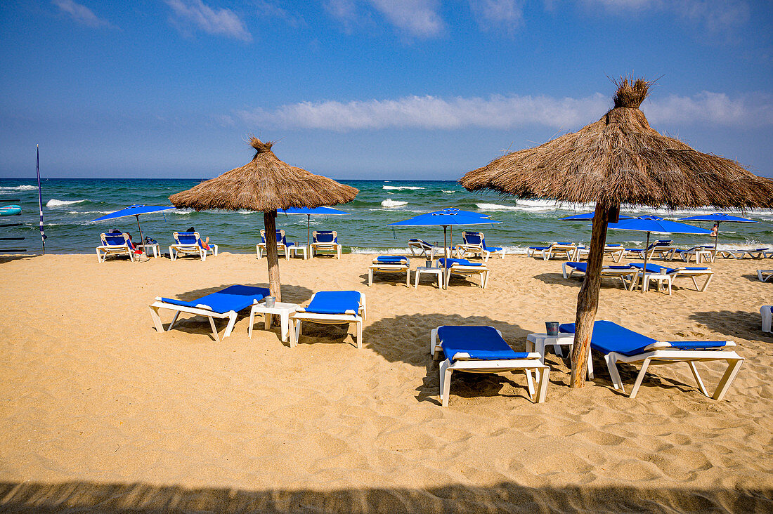 Les Pilotis beach restaurant, Leucate Plage, Occitania, France