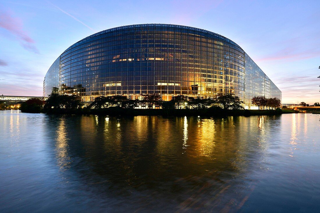 Frankreich, Bas Rhin, Straßburg, Europäisches Parlament des Architekturbüros Architecture Studio