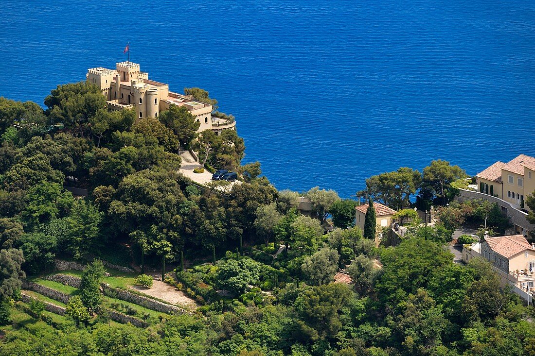 France, Alpes Maritimes, Beaulieu sur Mer, villa overlooking the sea