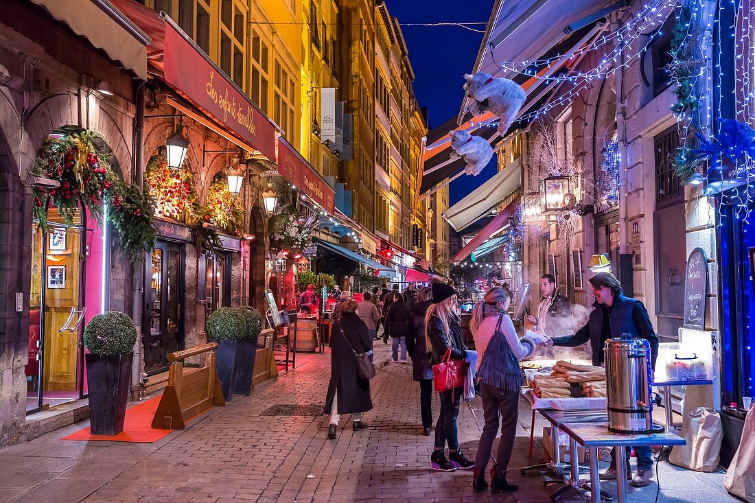 Frankreich, Rhone, Lyon, historische Stätte, UNESCO Weltkulturerbe, Bezirk Cordeliers, Straße Merciere