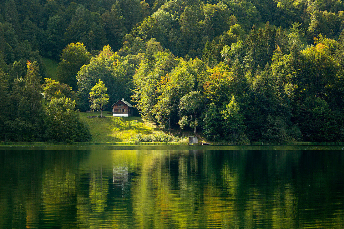 Freibergsee bei Oberstdorf, Allgäu, Bayern, Deutschland