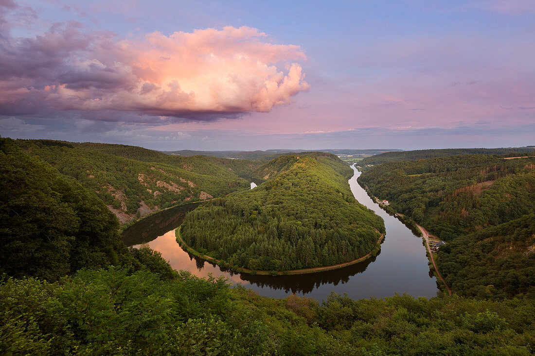 Saar loop near Mettlach, Saarland, Germany