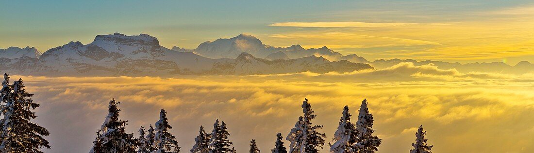 France, Haute-Savoie, the massif of the Mont Blanc