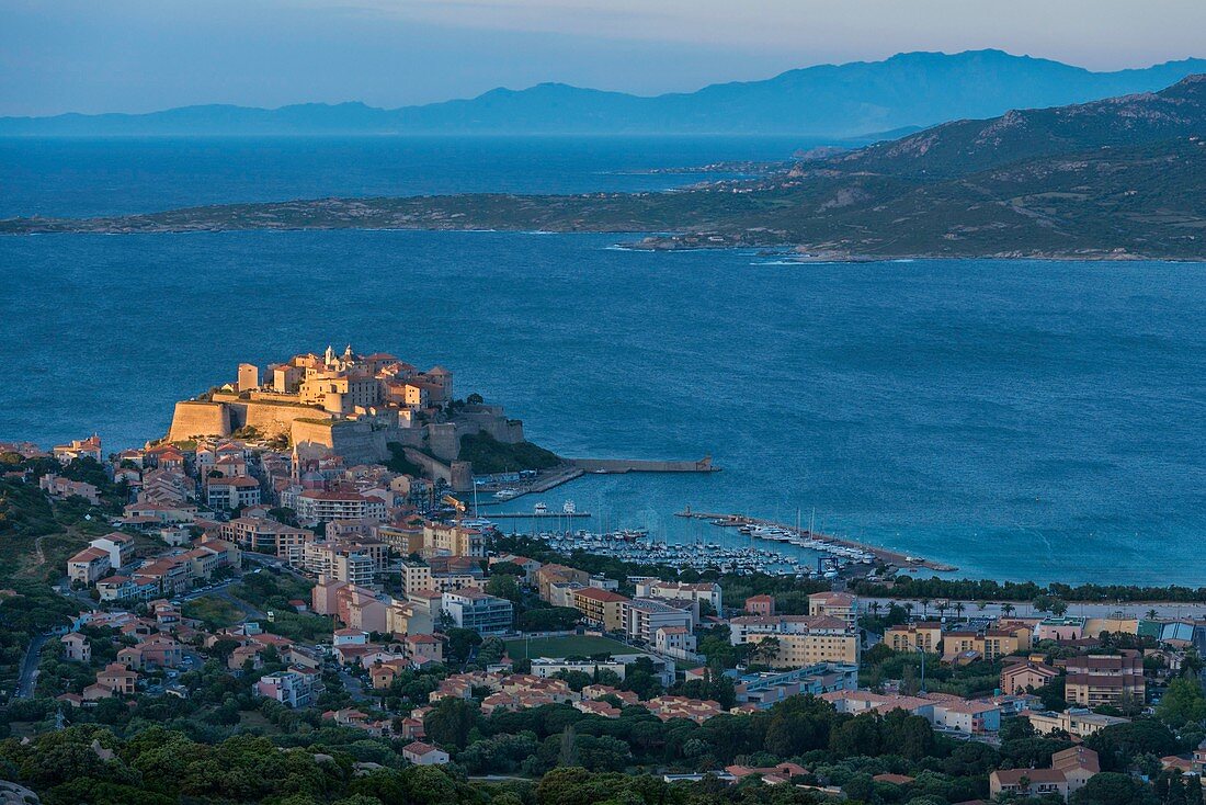 France, Haute Corse, Calvi, port and citadel