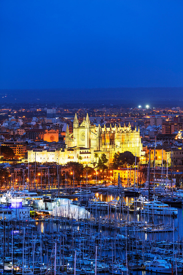 Kathedrale von Palma, auch La Seu genannt, Palma de Mallorca, Mallorca, Balearen, Spanien, Mittelmeer, Europa