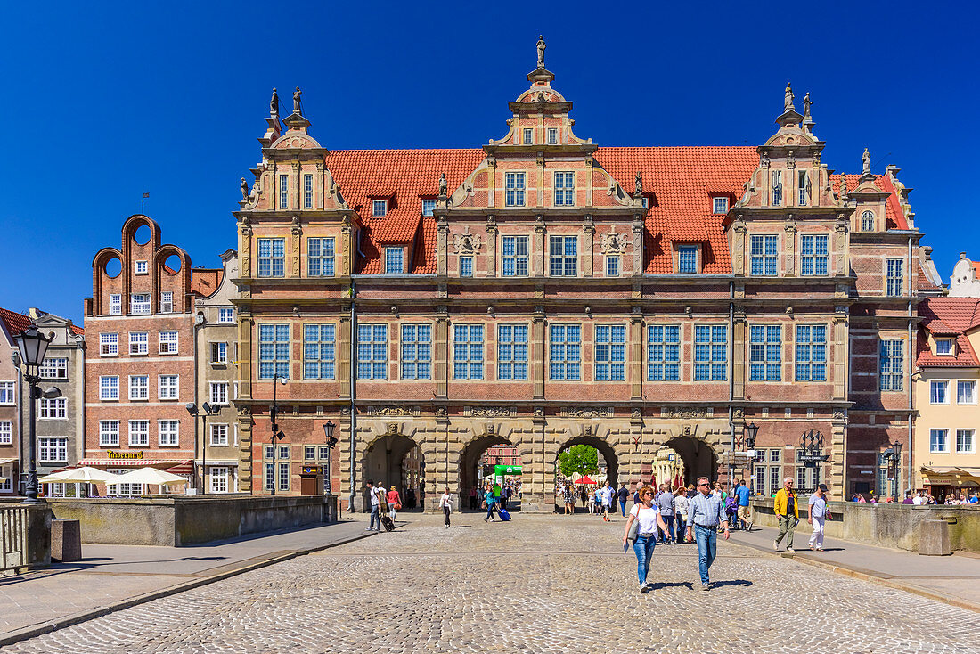 Altstadt, alter Motlawa-Kanal, Zielona Tor (auch grünes Tor), Danzig, Polen, Europa