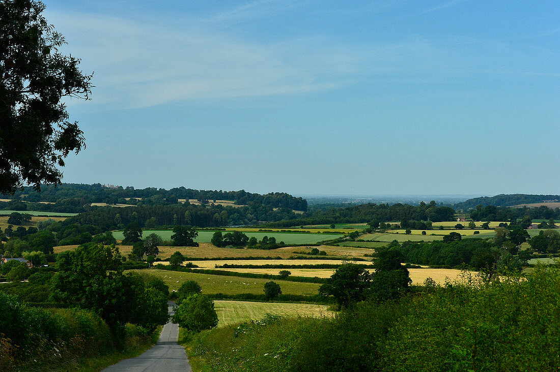 Blick über die Felder und der wunderschönen Landschaft bei Branston, Lincolnshire, England