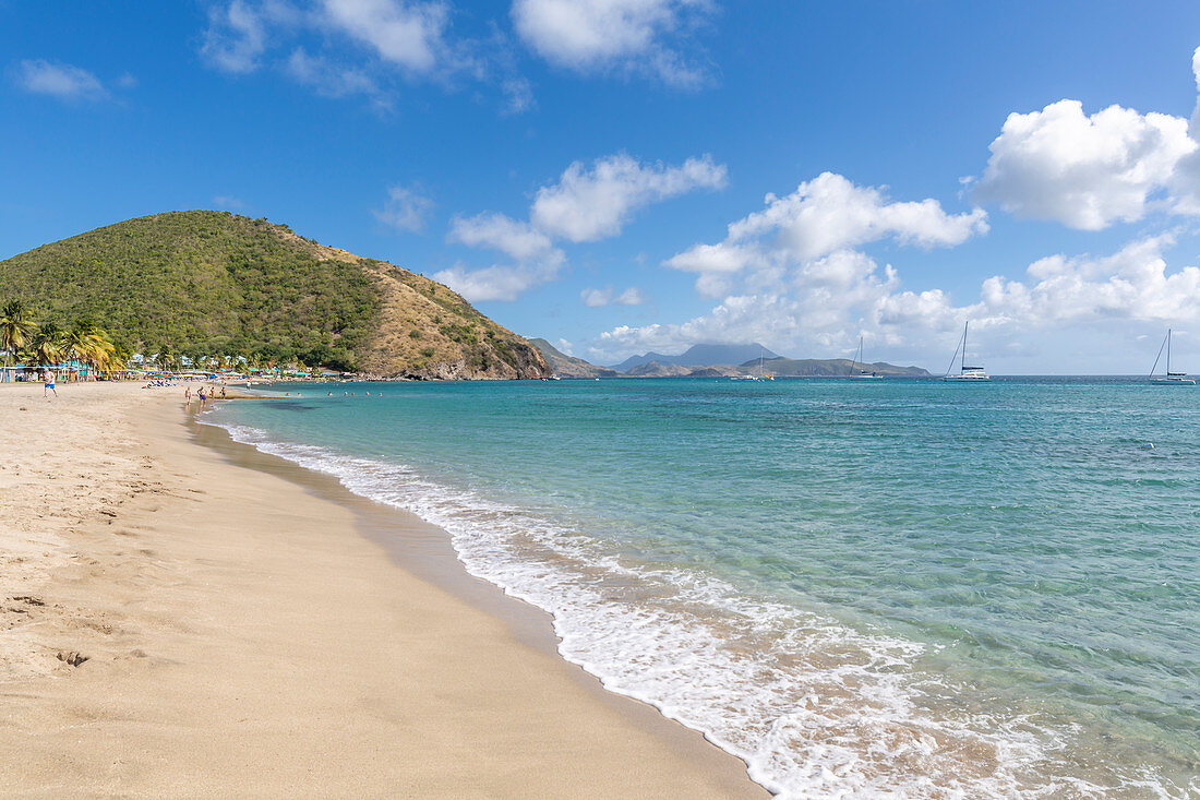 View of Frigate Bay Beach, Basseterre, St. Kitts and Nevis, West Indies, Caribbean, Central America