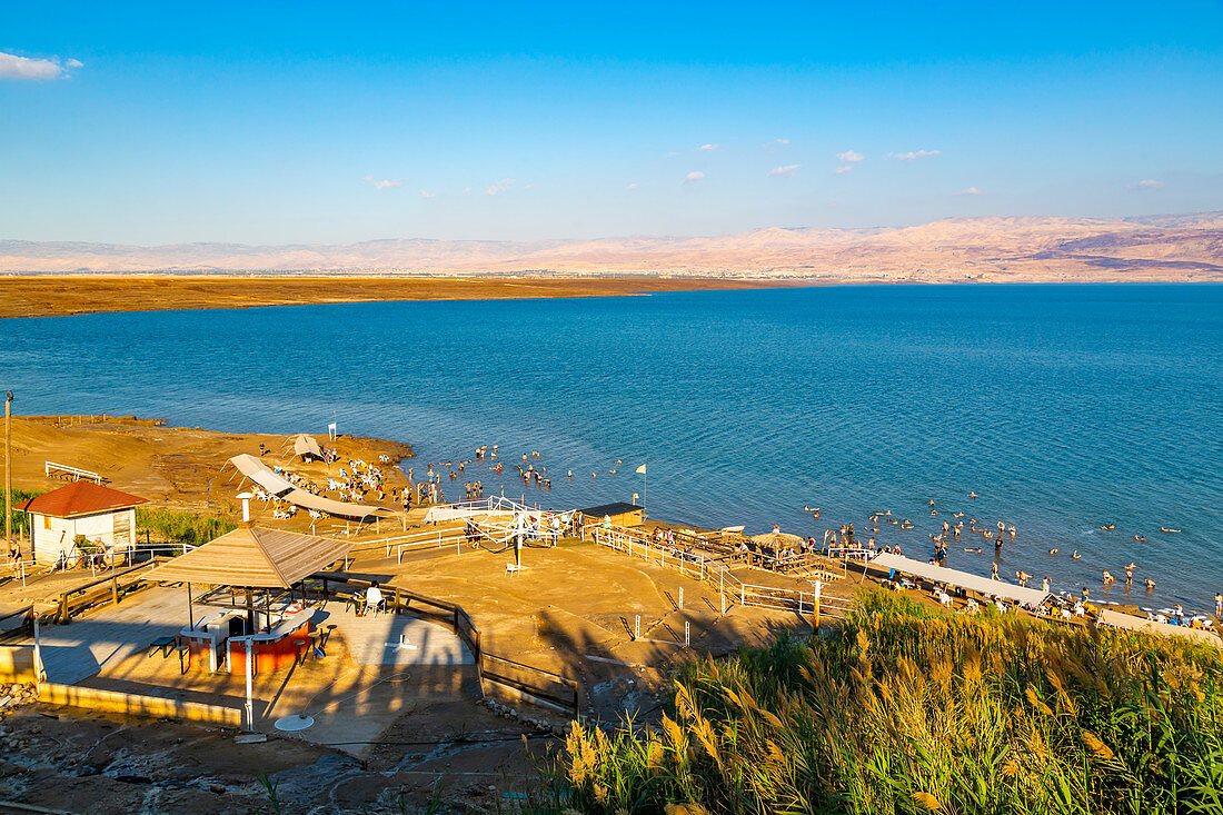 View of Dead Sea at Kalia Beach, Israel, Middle East