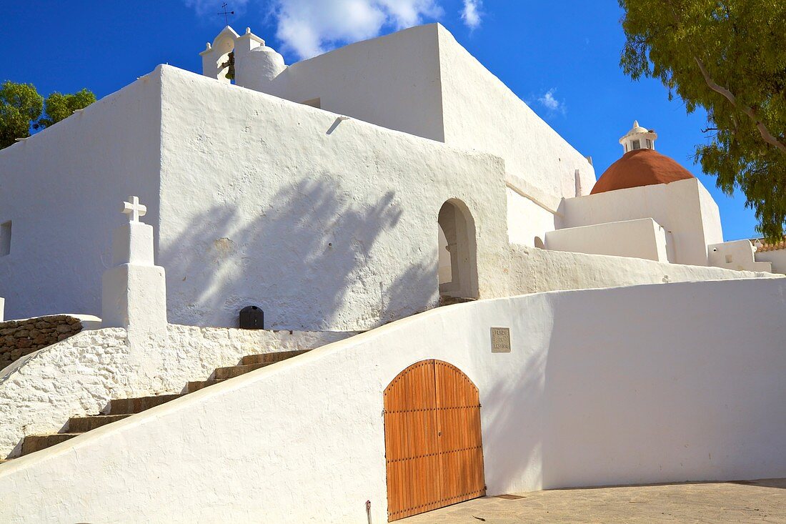 Church of Santa Eularia, Santa Eularia des Riu, Ibiza, Balearic Islands, Spain, Europe