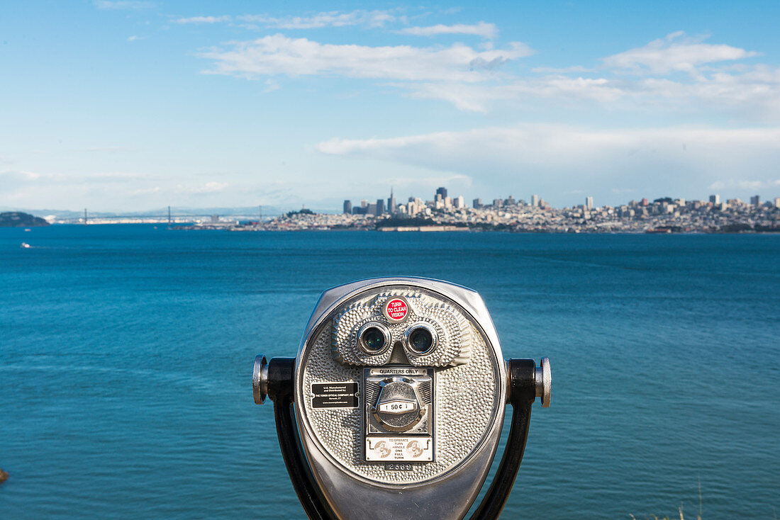 Blick über die Bucht, San Francisco, Kalifornien, Vereinigte Staaten von Amerika, Nordamerika
