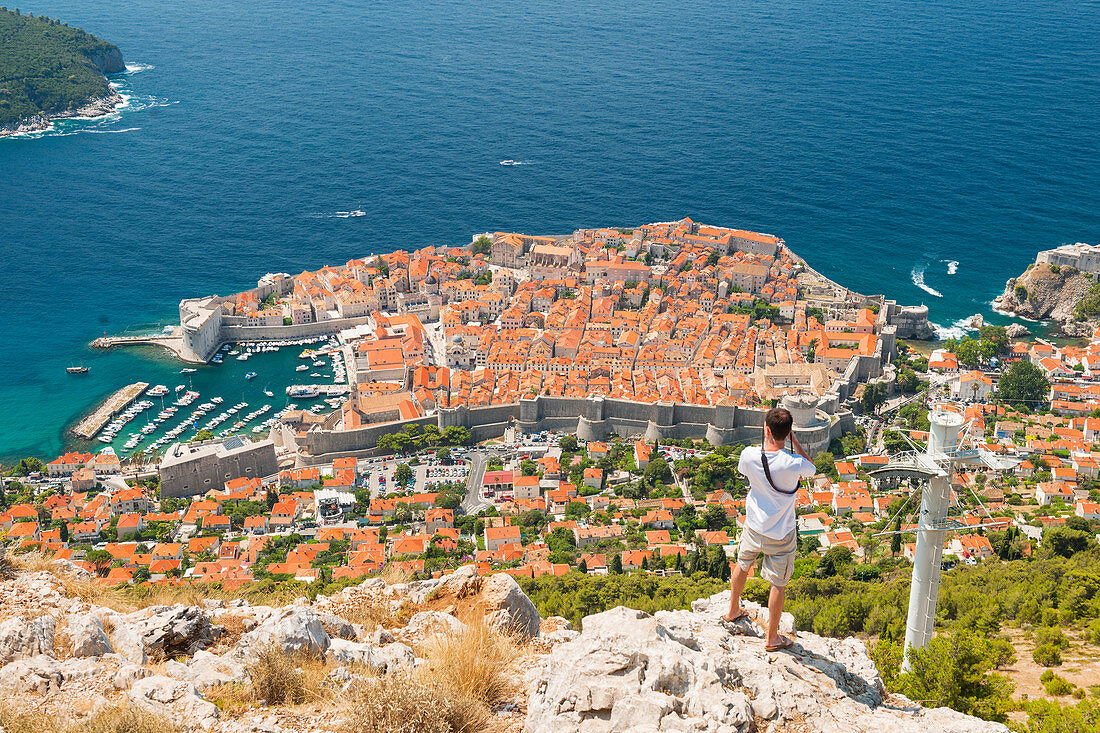Aerial view of Dubrovnik, Croatia, Europe