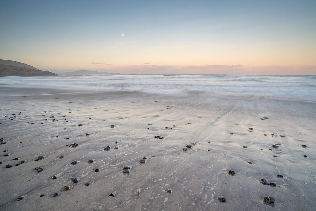 Sunrise at Traigh Eais, Barra, Outer Hebrides, Scotland, United Kingdom, Europe