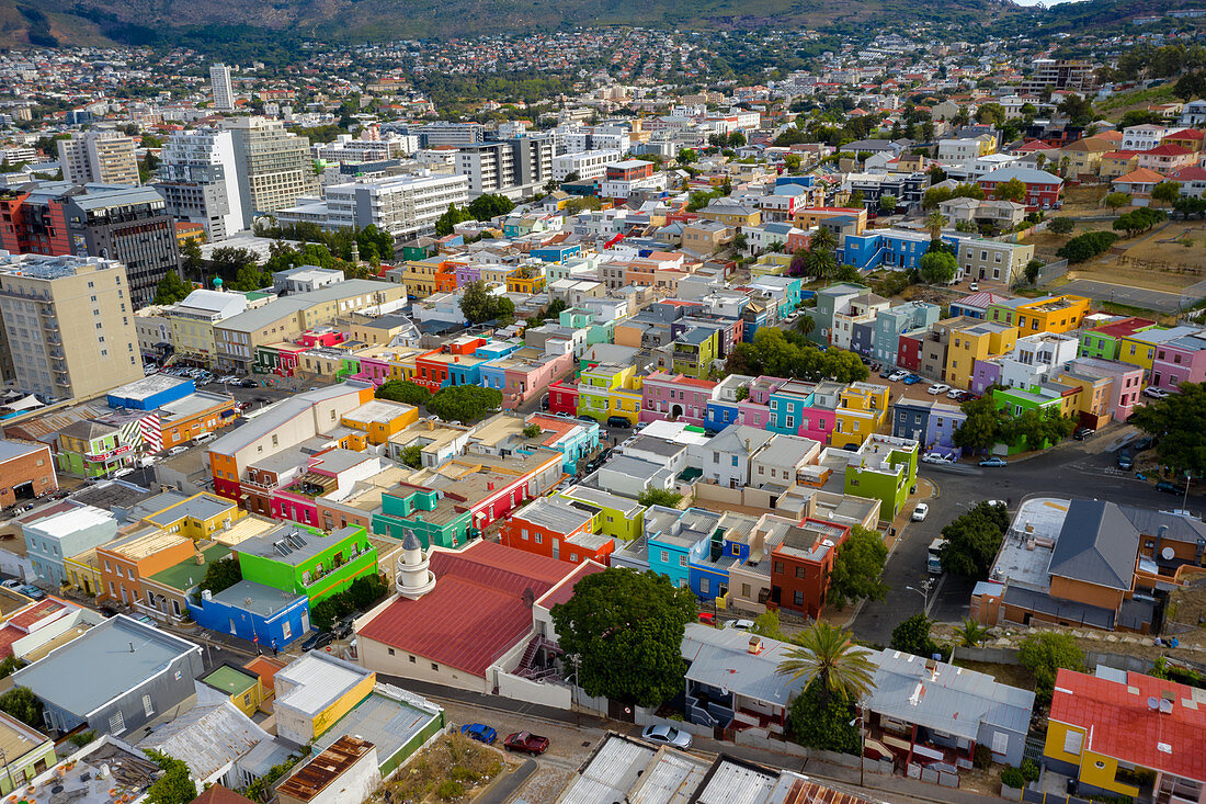 Bo-Kaap, gelegen zwischen dem Stadtzentrum und dem Fuß des Signal Hill, Kapstadt, Südafrika, Afrika