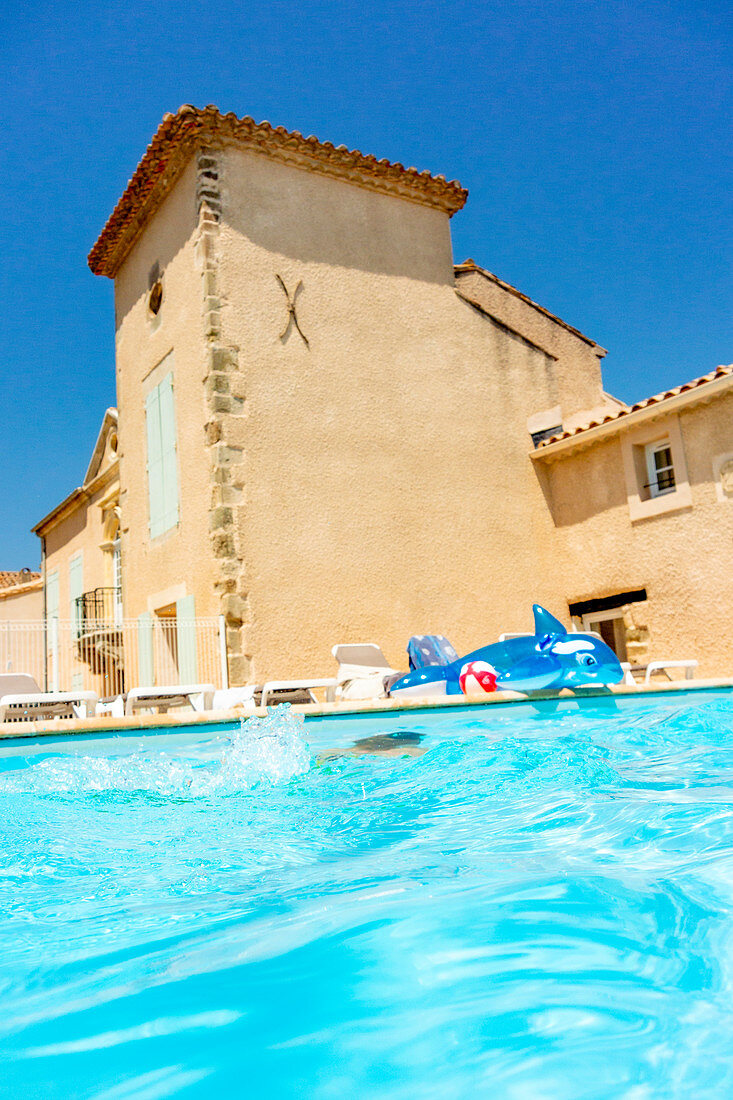 Swimming Pool mit Gummitieren, Frankreich