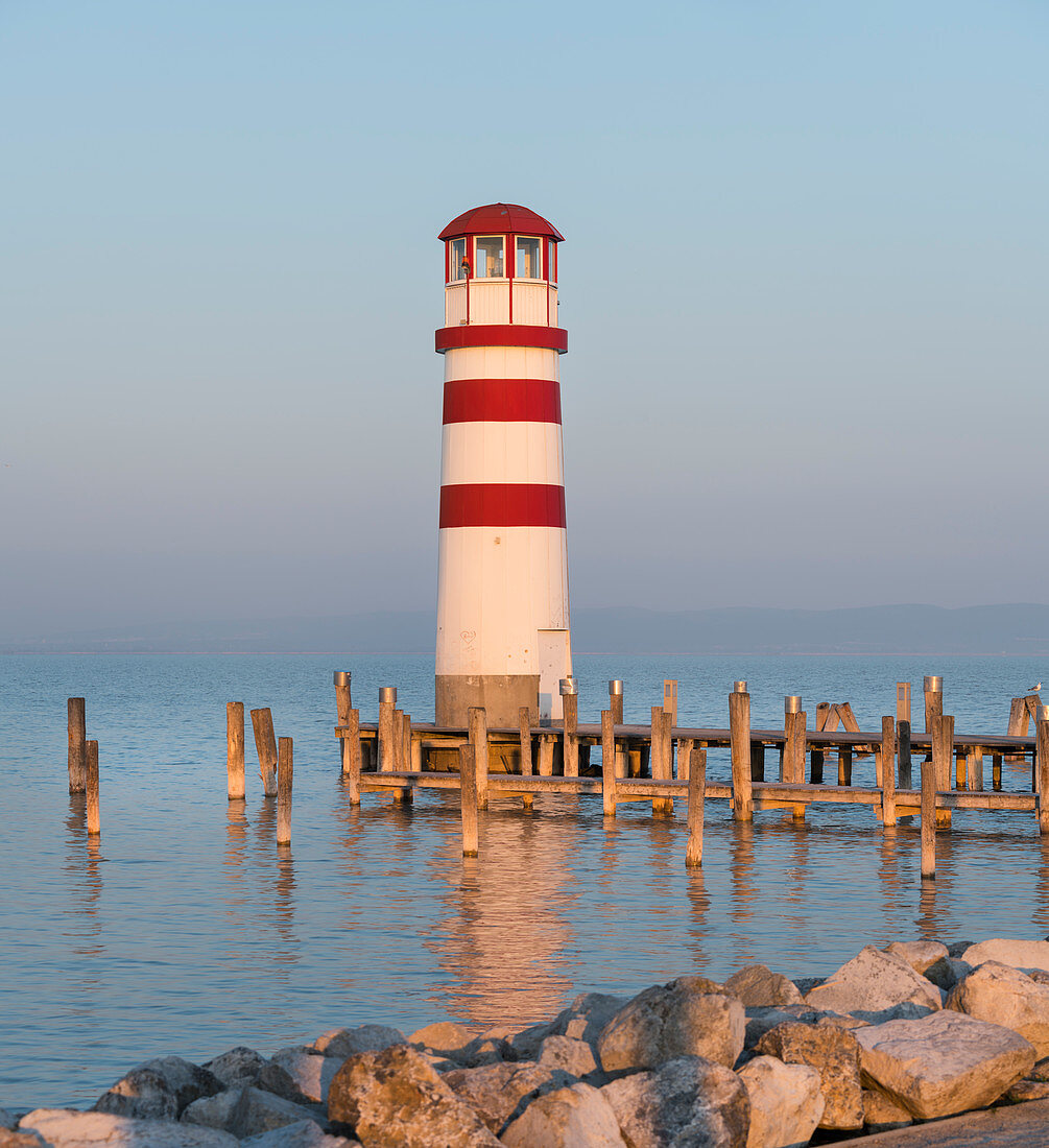 Lighthouse in Podersdorf am See, Neusiedlersee, Burgenland, Austria