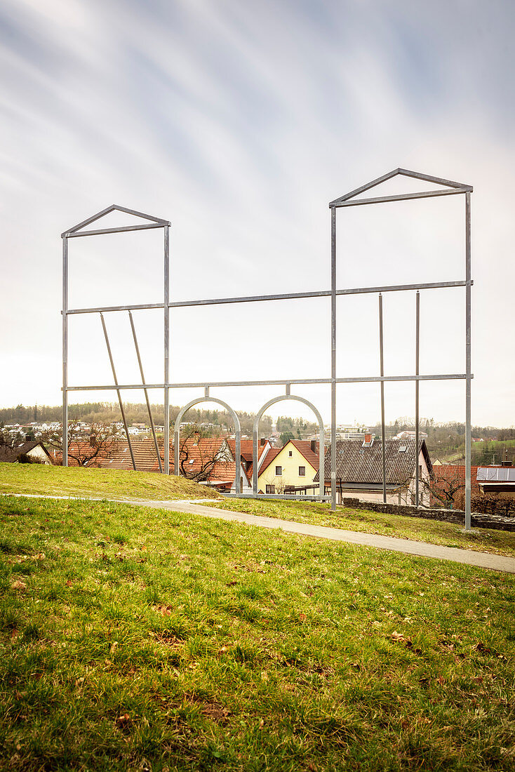 Visualization from the Kastelltor am Limes in Osterburken, Neckar-Odenwald-Kreis, Baden-Württemberg, Germany