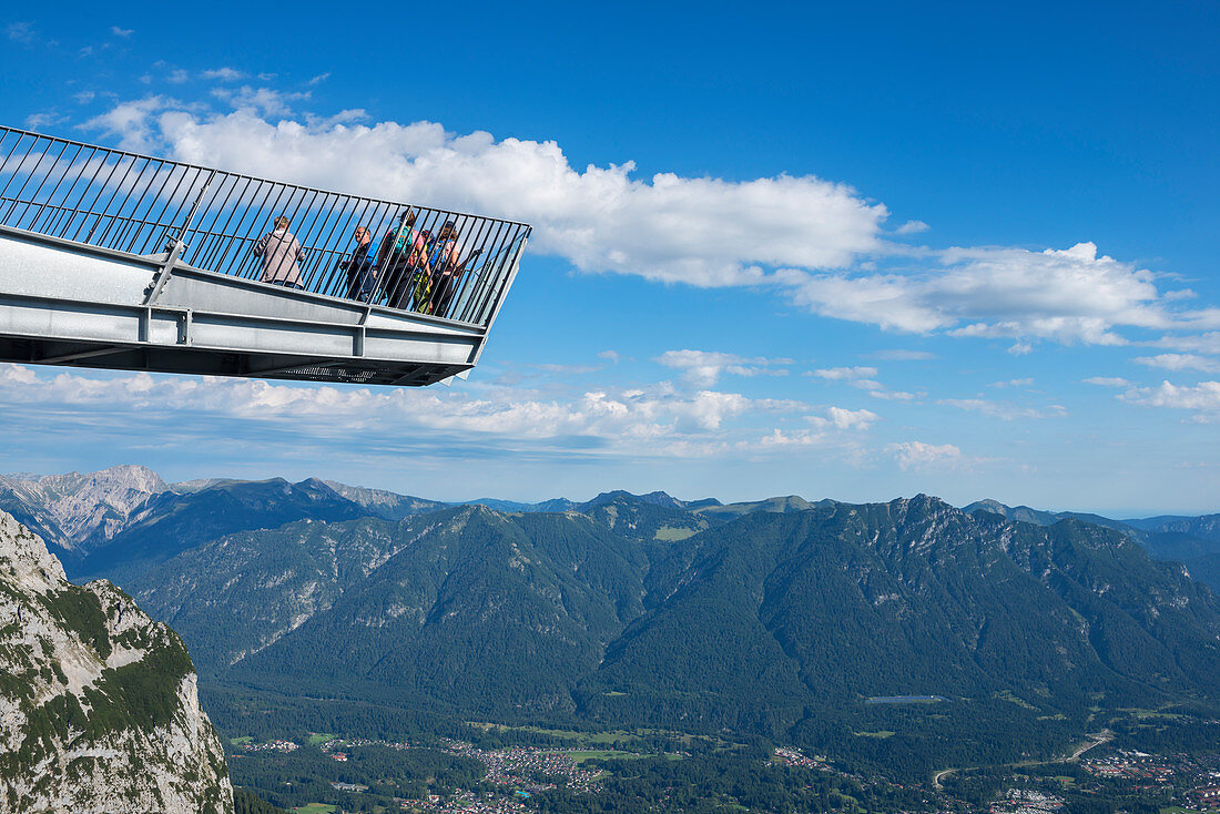 Viewing platform Alpspitzbahn, Garmisch-Partenkirchen, Werdenfelser Land, Wetterstein Mountains, Bavaria, Germany